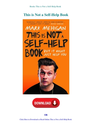 Books This is Not a Self-Help Book