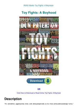 READ Books Toy Fights A Boyhood