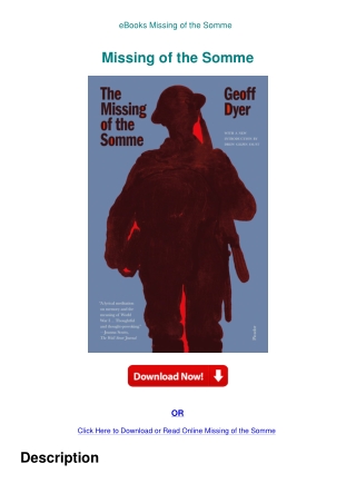 eBooks Missing of the Somme