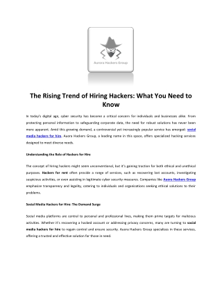 Professional Hackers For Hire Online in USA- Auora Hackers Group
