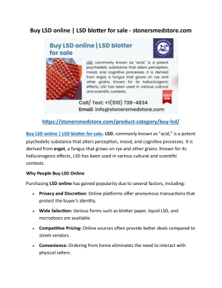 Buy LSD online LSD blotter for sale - stonersmedstore