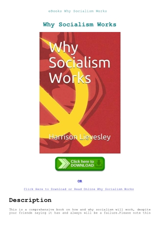 eBooks Why Socialism Works