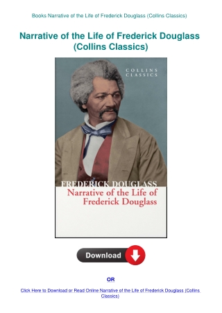 Books Narrative of the Life of Frederick Douglass (Collins Classics)