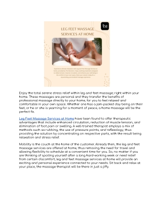 Leg and Feet Massage Services at Home_ Relaxation Delivered to Your Door