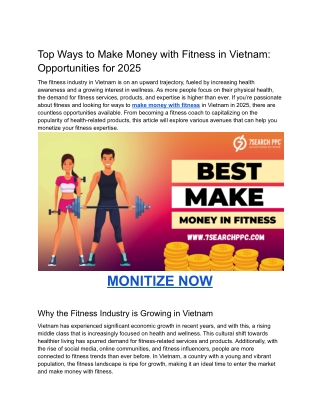 Top Ways to Make Money with Fitness in Vietnam_ Opportunities for 2025