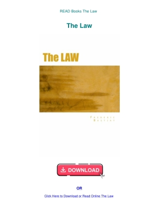 READ Books The Law 