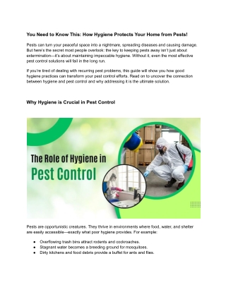 You Need to Know This_ How Hygiene Protects Your Home from Pests