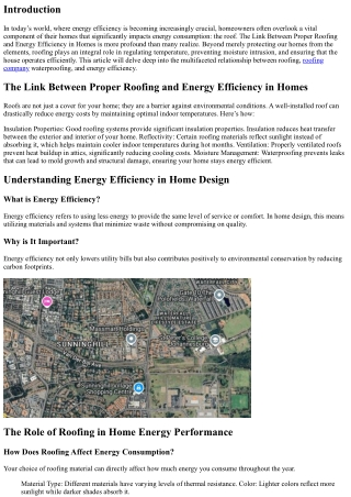 The Link Between Proper Roofing and Energy Efficiency in Homes