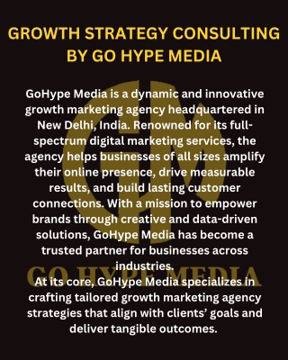 Growth Strategy Consulting by Go Hype Media: Unlock Your Business’s