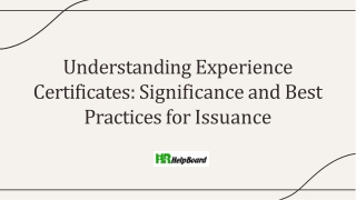 Format of Experience Certificate