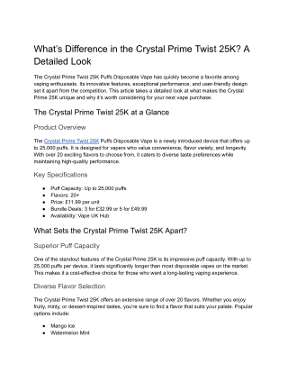 Crystal Prime Twist 25K