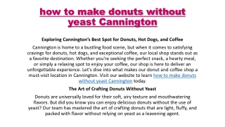 how to make donuts without yeast Cannington