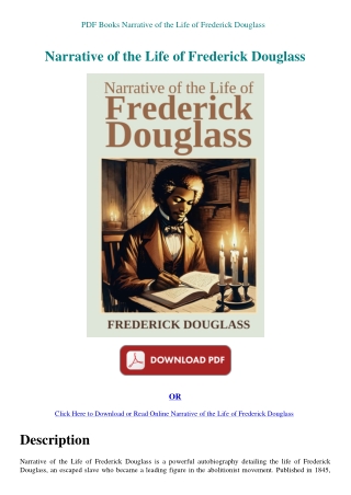 PDF Books Narrative of the Life of Frederick Douglass