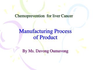 Chemoprevention for liver Cancer