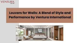 Louvers for Walls A Blend of Style and Performance by Ventura International