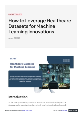 How to Leverage Healthcare Datasets for Machine Learning Innovations