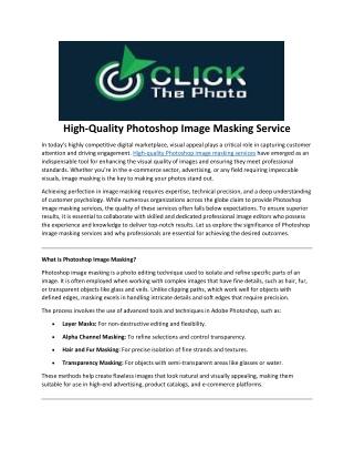 high qoulaty photoshop image service