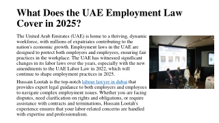 What Does the UAE Employment Law Cover in 2025