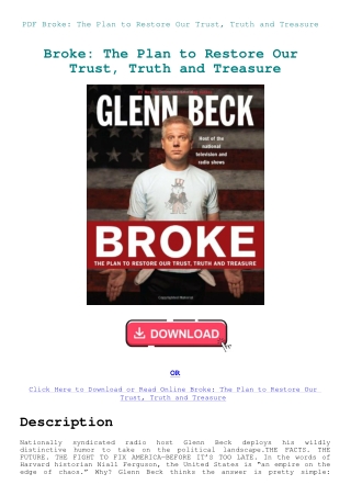 PDF Broke The Plan to Restore Our Trust  Truth and Treasure