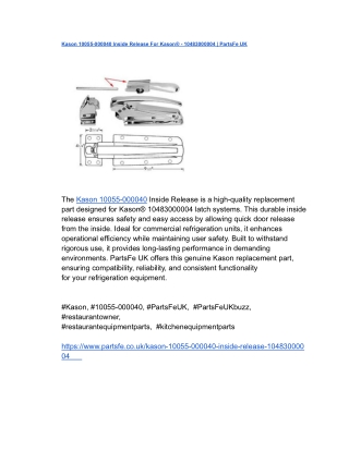 Kason 10055-000040 Inside Release For Kason® - 10483000004 _ PartsFe UK