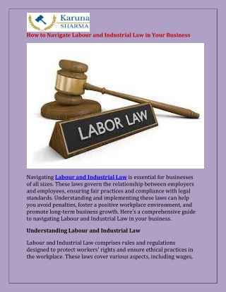 How to Navigate Labour and Industrial Law in Your Business