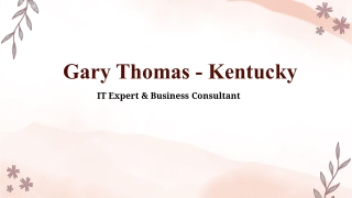 Gary Thomas (Kentucky) - A Compassionate Guide