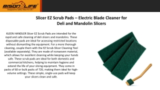 Slicer EZ Scrub Pads – Electric Blade Cleaner for Deli & Mandolin Slicers