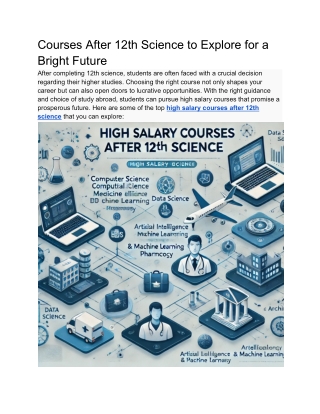 Courses After 12th Science to Explore for a Bright Future