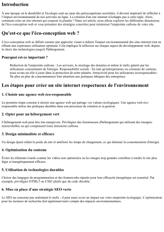 Comment créer un site internet qui respecte la planète ?