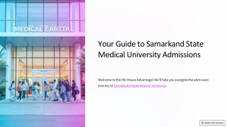 Your Guide to Samarkand State Medical University Admissions