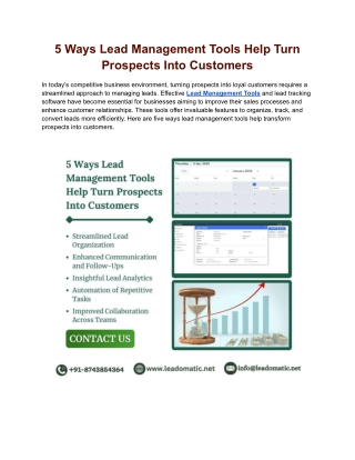 5 Ways Lead Management Tools Help Turn Prospects Into Customers