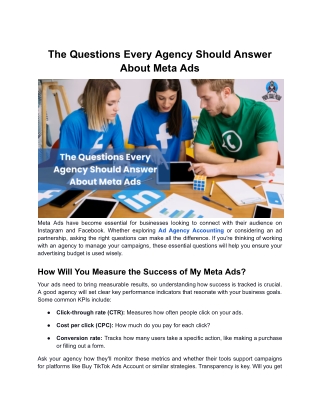 The Questions Every Agency Should Answer About Meta Ads
