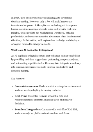 How to Build an AI Copilot for Enterprises
