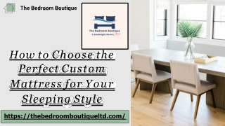 How to Choose the Perfect Custom Mattress for Your Sleeping Style (1)