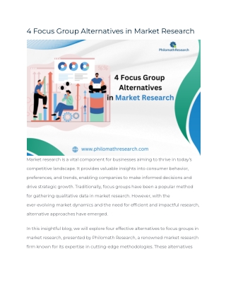 4 Focus Group Alternatives in Market Research