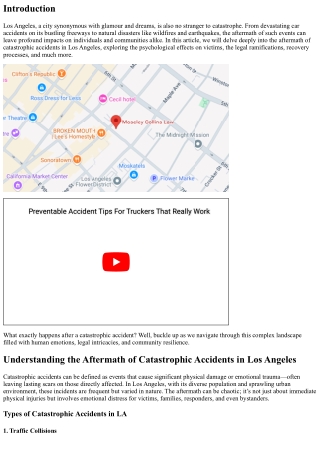 Understanding the Aftermath of Catastrophic Accidents in Los Angeles