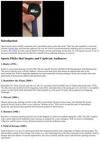 Sports Movies that Inspire and Captivate Audiences