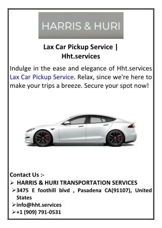 Lax Car Pickup Service  Hht.services