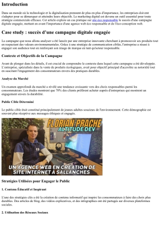 Case study : succès d’une campagne digitale engagée