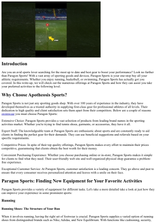 Paragon Sports: Finding New Gear for Your Fave Activities