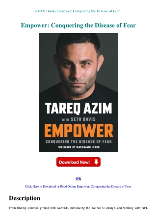 READ Books Empower Conquering the Disease of Fear