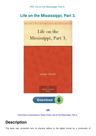 PDF Life on the Mississippi  Part 3.