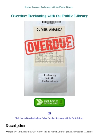 Books Overdue Reckoning with the Public Library