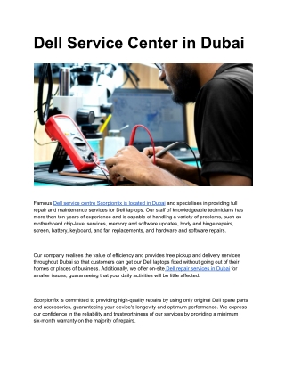Dell Service Center in Dubai