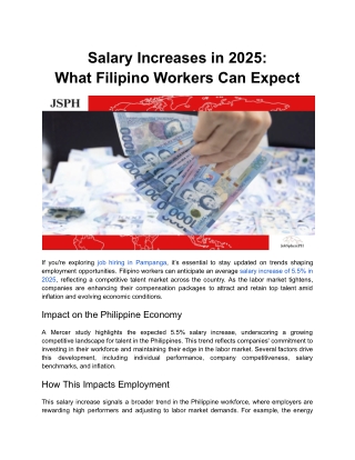 Salary Increases in 2025 What Filipino Workers Can Expect