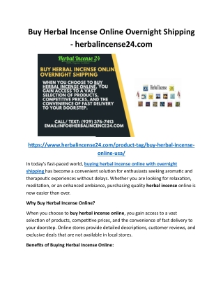 Buy Herbal Incense Online Overnight Shipping - herbalincense24