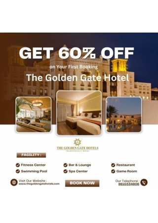 Stay at The Golden Gate Hotel – Get 60% Off on Your First Booking!