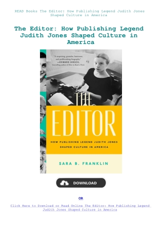 READ Books The Editor How Publishing Legend Judith Jones Shaped Culture in America