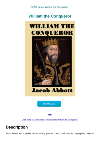 READ Books William the Conqueror