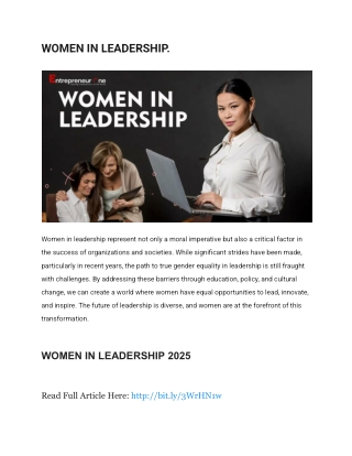 Women In Leadership.